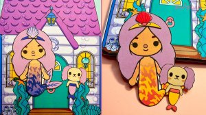 Бумажный домик русалки Тока Бока