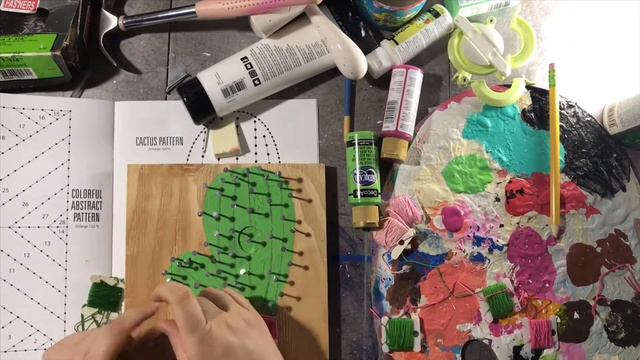 Cactus String Art Tutorial смотреть онлайн