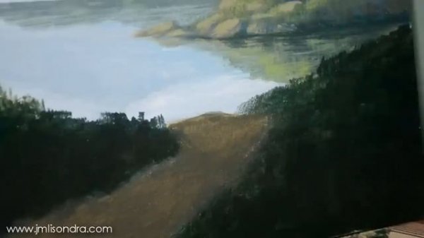 Acrylic Landscape Painting Lesson - Morning in Lake by JmLisondra