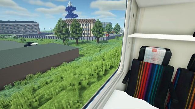 Пассажирский вагон "Невский Экспресс" в Майнкрафт Immersive Railroading от автора nordon73. смотреть онлайн