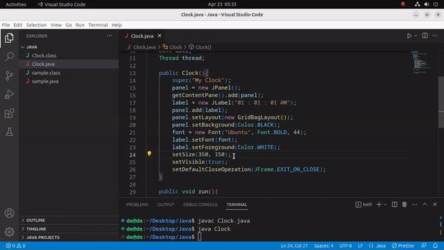 How to Create a Digital Clock in Java смотреть онлайн