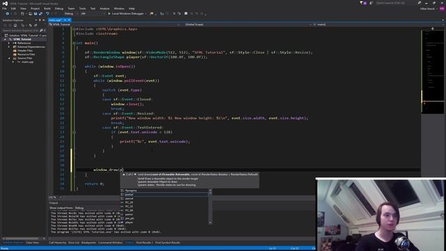 SFML 2.4 For Beginners - 4: Drawing A Square. смотреть онлайн