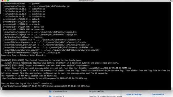 Install Oracle19c in docker container