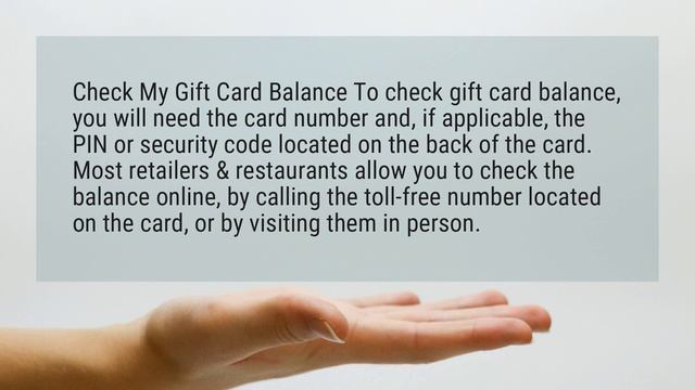 How do I check a gift card balance? смотреть онлайн