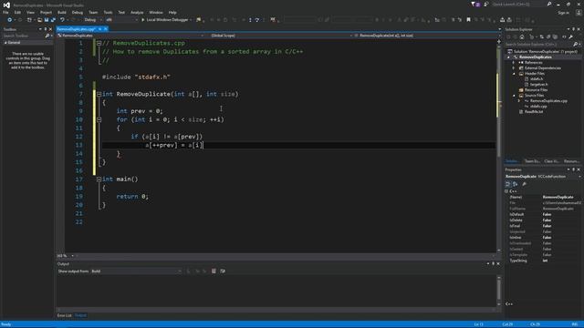 How to remove duplicates from a sorted array in C/C++ смотреть онлайн
