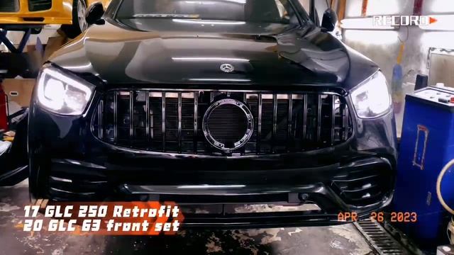 Mercedes-Benz GLC, W253 old models changed to new multi-beam headlights, GLC63 front bumper смотреть онлайн