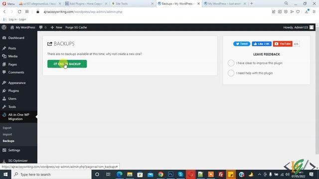 How to Take WordPress Website Backup through Plugin смотреть онлайн