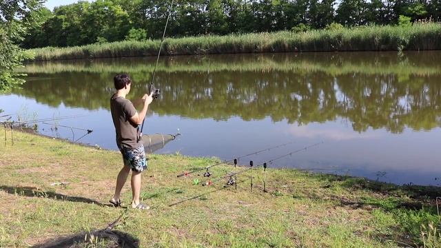 ЛОВЛЯ КАРПА Обзор база Кочеты рыбалка летом смотреть онлайн