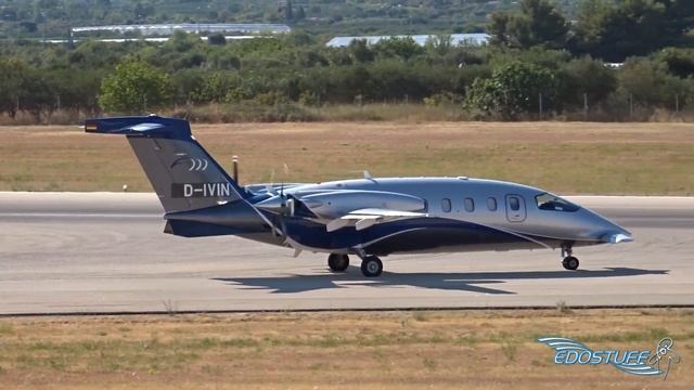 Piaggio P-180 Avanti II - Close-up Takeoff From Split Airport LDSP/SPU