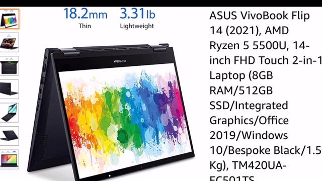 ASUS VivoBook Flip 14 (2021), AMD Ryzen 5 5500U india launched price specs and availability смотреть онлайн