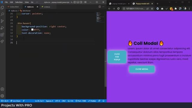 Popup Modal JavaScript смотреть онлайн
