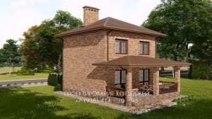 Проект двухэтажного дома 8 на 8 с балконом | SketchUp + Lumion 8