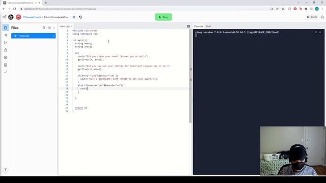 Doing chores with C++ boolean expressions and do-while loop смотреть онлайн