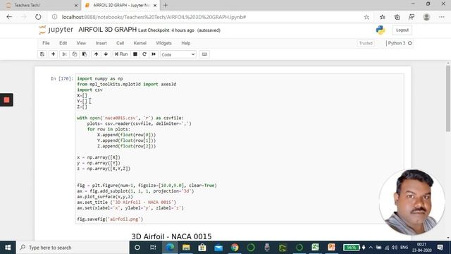 3D AIRFOIL USING PYTHON смотреть онлайн