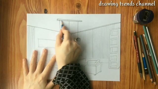 Как Нарисовать Гостиную - Интерьер В Перспективе 2 смотреть онлайн