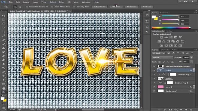 Psd Animated Shiny Gold Text Effect - Photoshop смотреть онлайн