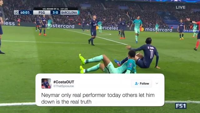 This Neymar dive against PSG in the Champions League was not pretty | @TheBuzzer | FOX SOCCER смотреть онлайн