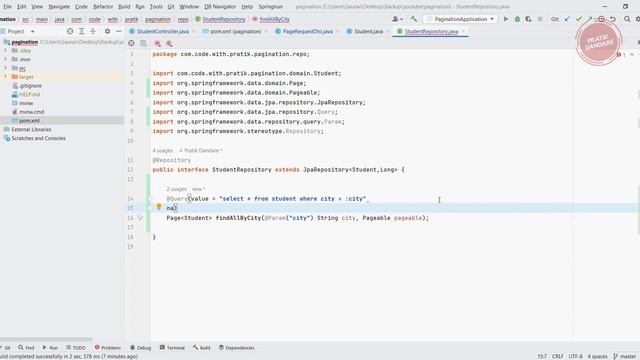 7. Spring Boot | Pagination & Sorting | Native Query Pagination | @PratikDandare #codewithpratik смотреть онлайн