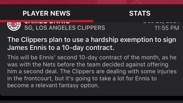 Los Angeles Clippers Sign James Ennis Fantasy Basketball / NBA News смотреть онлайн
