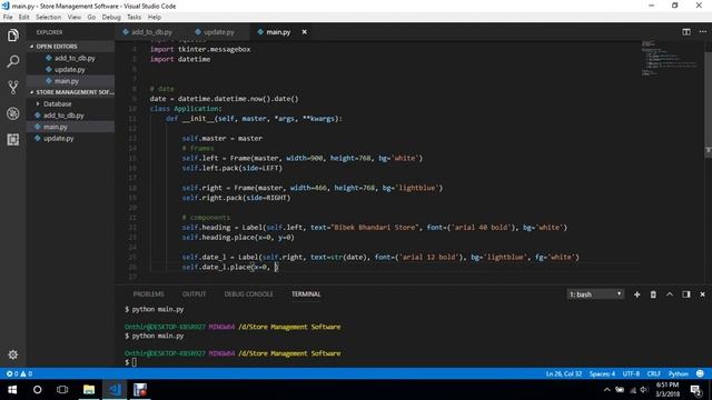 Store Management Software Using Python Tkinter - 8. Point Of Sales Layout Part 1 смотреть онлайн