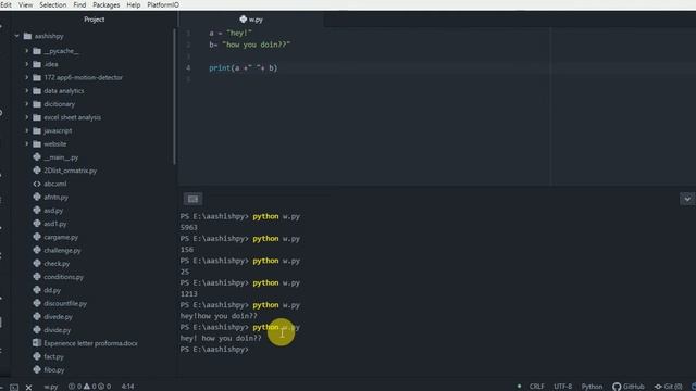 4. Complete String concatenation and addition, subtraction , multiplication and division in python смотреть онлайн