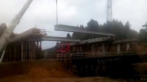 Монтаж 33 метровой балки, СПАД, Хуба, М11