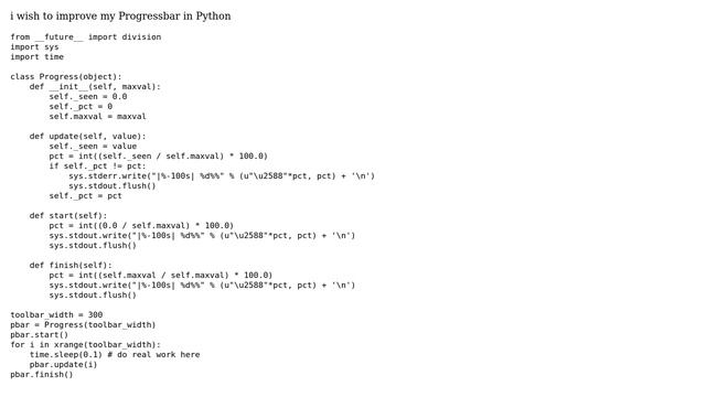 Code Review: Progressbar in Python смотреть онлайн