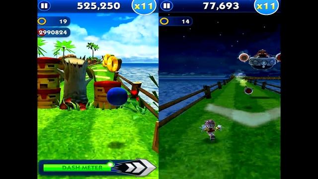 Sonic Dash SONIC VS AMY Android IPad IOS Gameplay