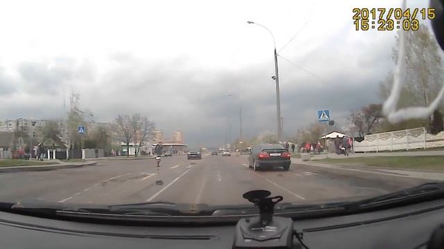 Водитель не Пропустил Пешехода. Брест. Беларусь. смотреть онлайн