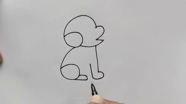How to draw dog from number 66 | Easy dog drawing 2022 | Number Drawing смотреть онлайн