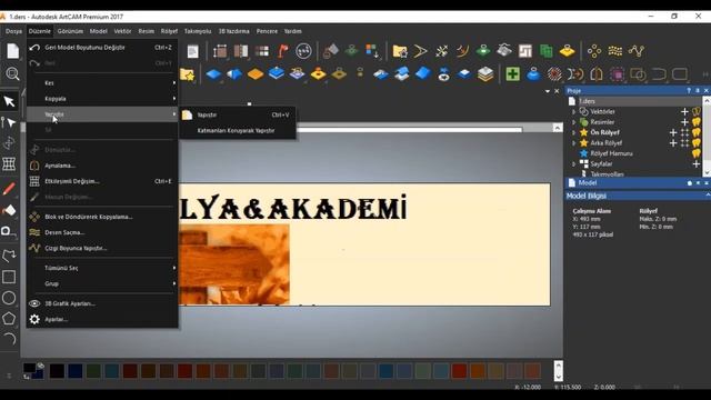 ARTCAM, ÖĞRENİYORUM, 1.DERS, ARTCAM DERSLERİ, CNC ROUTER смотреть онлайн
