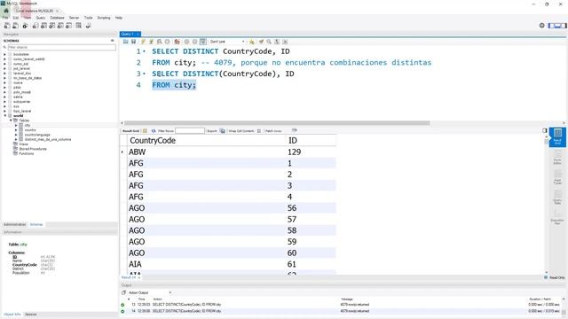Curso MySQL desde cero | Cláusula SELECT SQL - SELECT DISTINCT en MySQL se aplica A TODO EL SELECT смотреть онлайн
