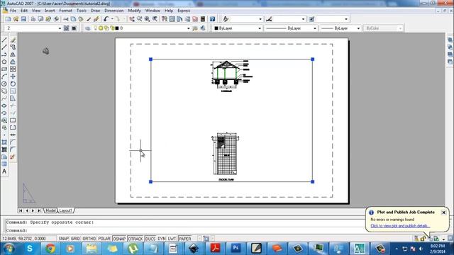 AutoCAD Tutorial Model Tab and Layout Tab смотреть онлайн