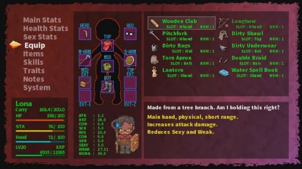 LonaRPG физический и магический билд