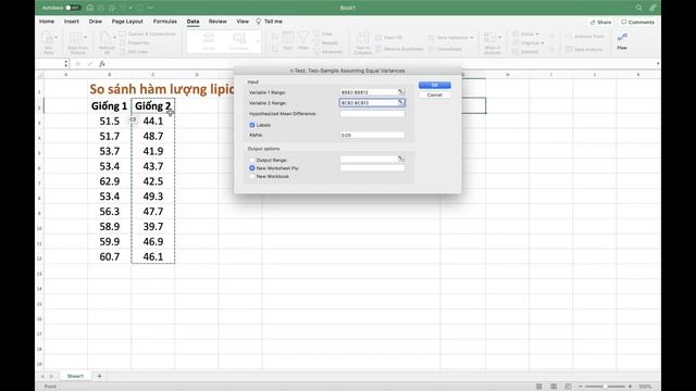 Kiểm định t cho hai mẫu độc lập bằng Excel | Thống Kê Với Excel Bài 4 смотреть онлайн