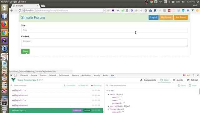 Preview of a simple Forum created with Vuejs, Vuex and Firebase смотреть онлайн