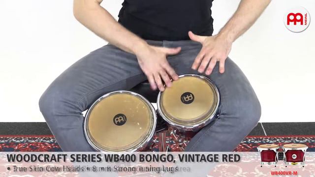 MEINL Percussion - MEINL Percussion - Woodcraft Series Wood Bongo, Vintage Red - WB400VR-M смотреть онлайн