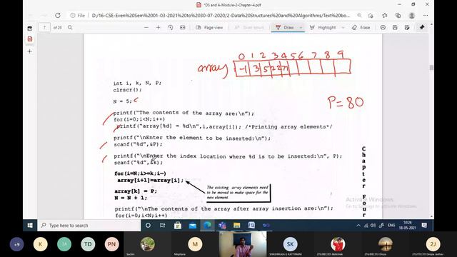 18 - Inserting an element into array смотреть онлайн
