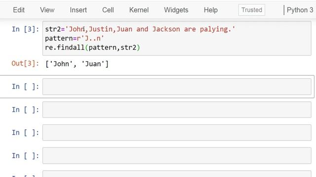 Python Dot Metacharacters смотреть онлайн