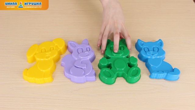 Песочный набор №129 (cамосвал + ведро, совок, грабли, 4 формочки) смотреть онлайн