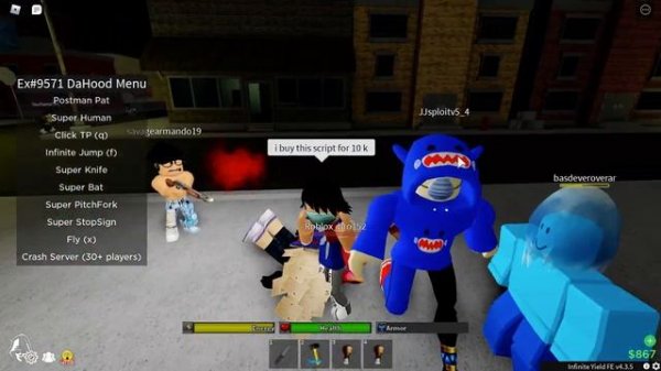 Roblox Da Hood God Block And Fly Mode Script For Free (Check Disc.)