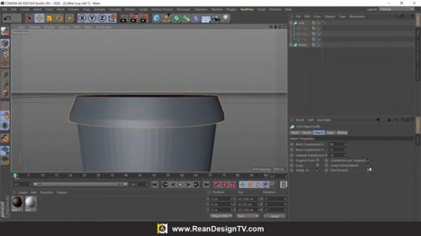 How to Modeling Coffee Cup in Cinema 4D | Free download C4D file