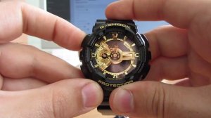 Casio G-Shock GA-110GB-1A видео-обзор и настройка