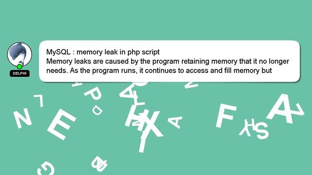 MySQL : memory leak in php script смотреть онлайн