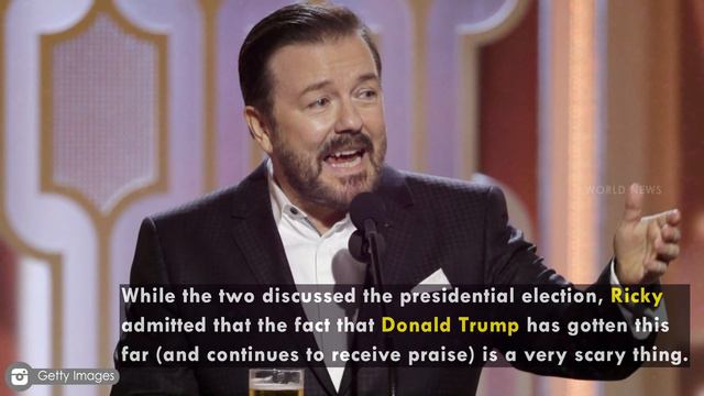 Ricky Gervais Gets Big Scare from Donald Trump Impersonator on 'Ellen' смотреть онлайн