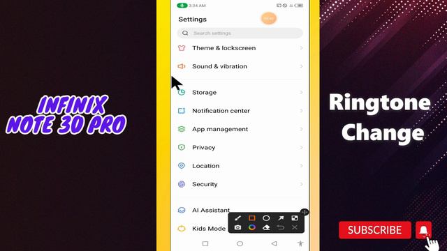 Ringtone Change Infinix Note 30 Pro || How To Change Ringtone || Ringtone Settings