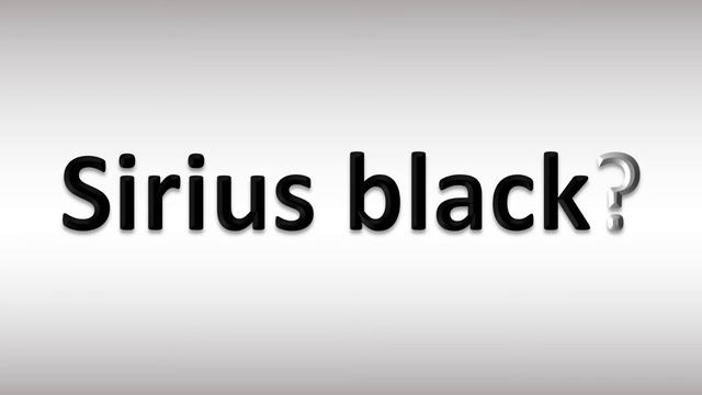 How to Pronounce Sirius black смотреть онлайн
