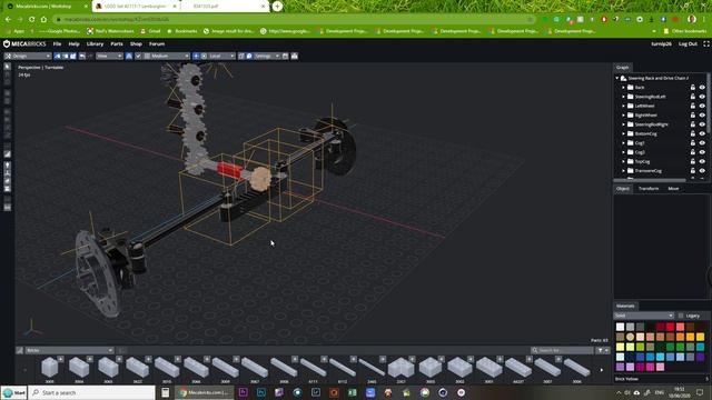 MECABRICKS Animation Nodes - creating a steering rack and drive chain - ANIMATING LEGO BRICKS смотреть онлайн