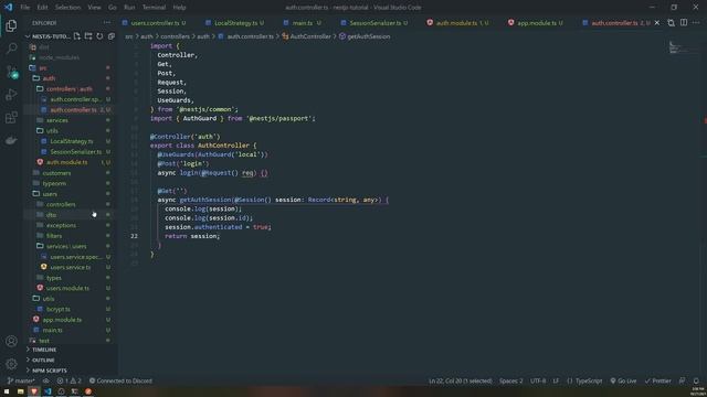 NestJS Tutorial #14 - Integrate Passport with Sessions смотреть онлайн