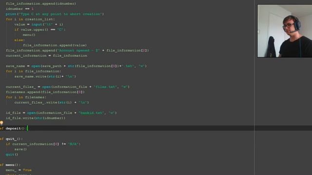 creating a banking system with save files - python 3.4 - part 5 смотреть онлайн